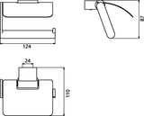 EMCO system 2 Papierhalter mit Deckel, verchromt, Wandmontage