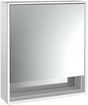 EMCO Lichtspiegelschrank LOFT 05202 Aufputz 600 mm, 1-türig, Aluminium, LED