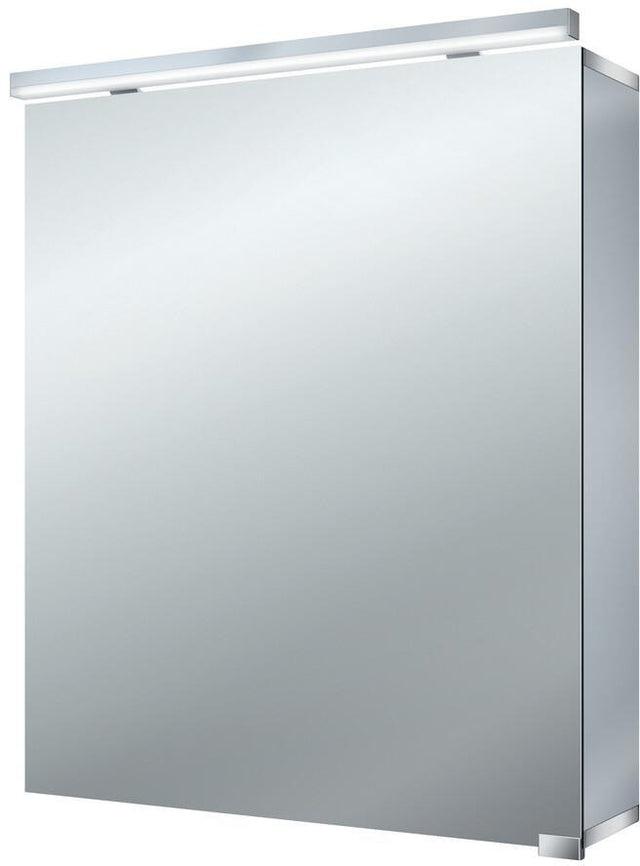 EMCO Lichtspiegelschrank pure 05085 Aufputz, 1 Tür, 600 mm, Aluminium, LED 4000 K