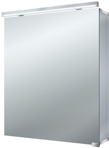 EMCO Lichtspiegelschrank pure 600 mm, 1 Tür, LED 4000K, Aluminium, IP44, Soft-Close