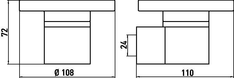 EMCO Seifenhalter system 2 mit Kristallglas-Schale, Wandmodell, verchromt