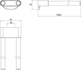 EMCO Handtuchhalter flow 00143, 2-armig, 430 mm, Chrom, verdeckte Befestigung