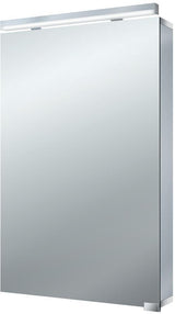 EMCO Lichtspiegelschrank flat LED 500 mm aluminium, 1 Tür, Aufputz, IP44, 4000K