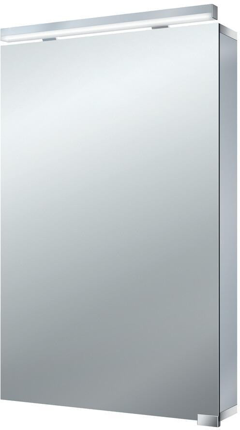 EMCO Lichtspiegelschrank flat LED 500 mm aluminium, 1 Tür, Aufputz, IP44, 4000K