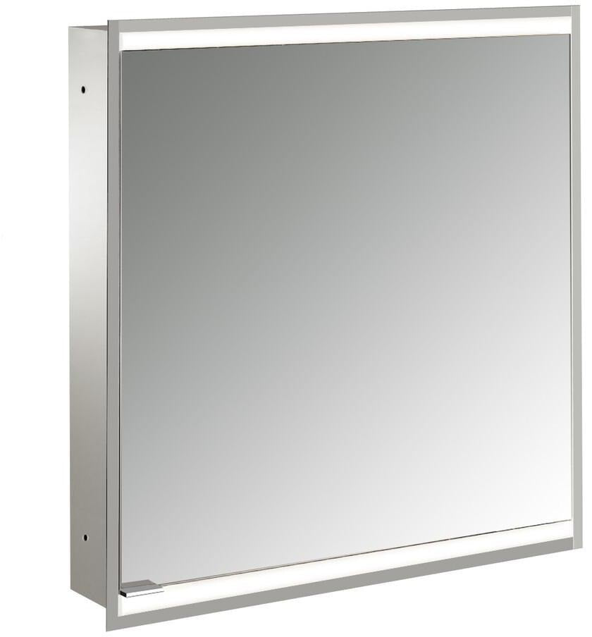 EMCO prime 2 LED-Lichtspiegelschrank 600 mm, Unterputz, Anschlag rechts, Aluminium – mit Touchsteuerung & Soft-Close