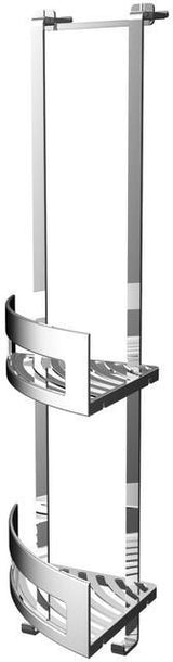 EMCO Türetagere SYSTEM 2 mit 2 tiefen Eckkörben in Chrom – 703 mm, verschiebbar