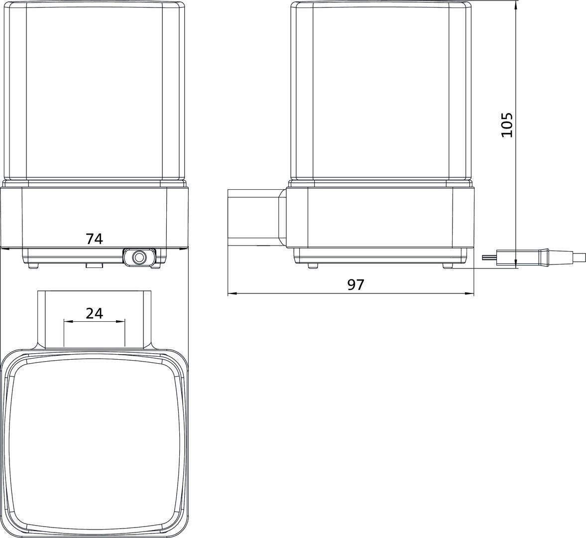 EMCO Sensor-Seifenspender loft 13305 – berührungslos, satiniertes Kristallglas, schwarz