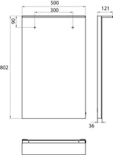 EMCO LED-Lichtspiegel MI 200 20005 mit Sensorschalter 500x802 mm – Wandspiegel mit Acryl-Lichtsegel