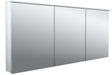 EMCO flat 2 Design LED-Lichtspiegelschrank 1600 mm, 3-türig, Aluminium, Aufputz, mit Touchsensoren