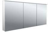 EMCO flat 2 Design LED-Lichtspiegelschrank 1600 mm, 3-türig, Aluminium, Aufputz, mit Touchsensoren