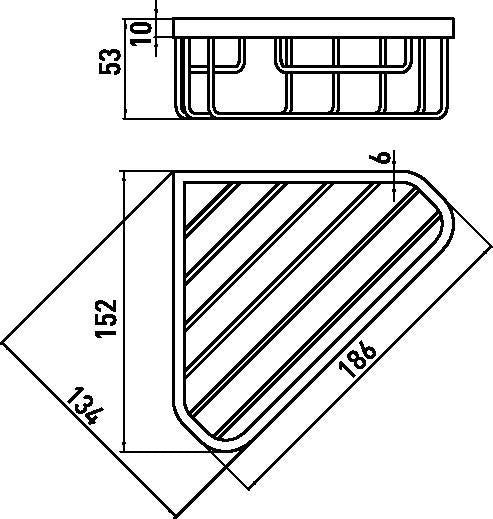 EMCO Eckseifenkorb system2 00107 mit direkter Wandbefestigung, Chrom