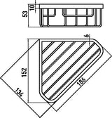 EMCO Eckseifenkorb system2 00107 mit direkter Wandbefestigung, Chrom