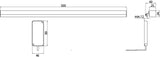 EMCO LED-Spiegelklemmleuchte system2 00103 waagerecht 300 mm chrom – 4000 K