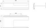 EMCO Papierhalter S 85 Aufnahme rechts schwarz-matt – Wandmontage