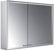 EMCO Lichtspiegelschrank prestige 2 Aufputz 887 mm aluminium breite Tür rechts – LED, Touch, Soft-Close
