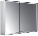EMCO prestige 2 LED-Lichtspiegelschrank 887 mm Aufputz, breite Tür rechts, Aluminium