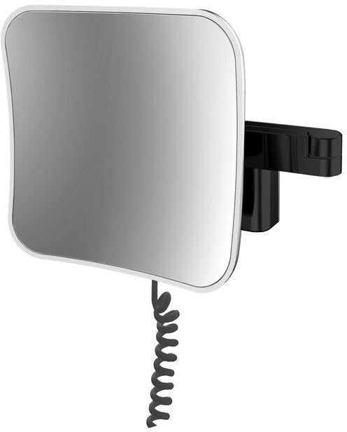 EMCO LED-Kosmetikspiegel evo 06051 5-fach, 2-armig, 209x209 mm, chrom – mit Spiralkabel