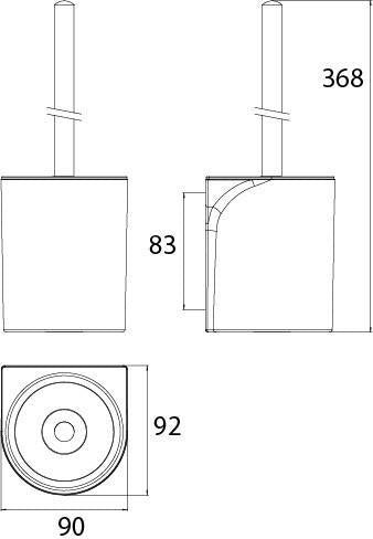 EMCO flow Toilettenbürstengarnitur weiß – Wandmontage, Kunststoff, satiniertes Glasteil
