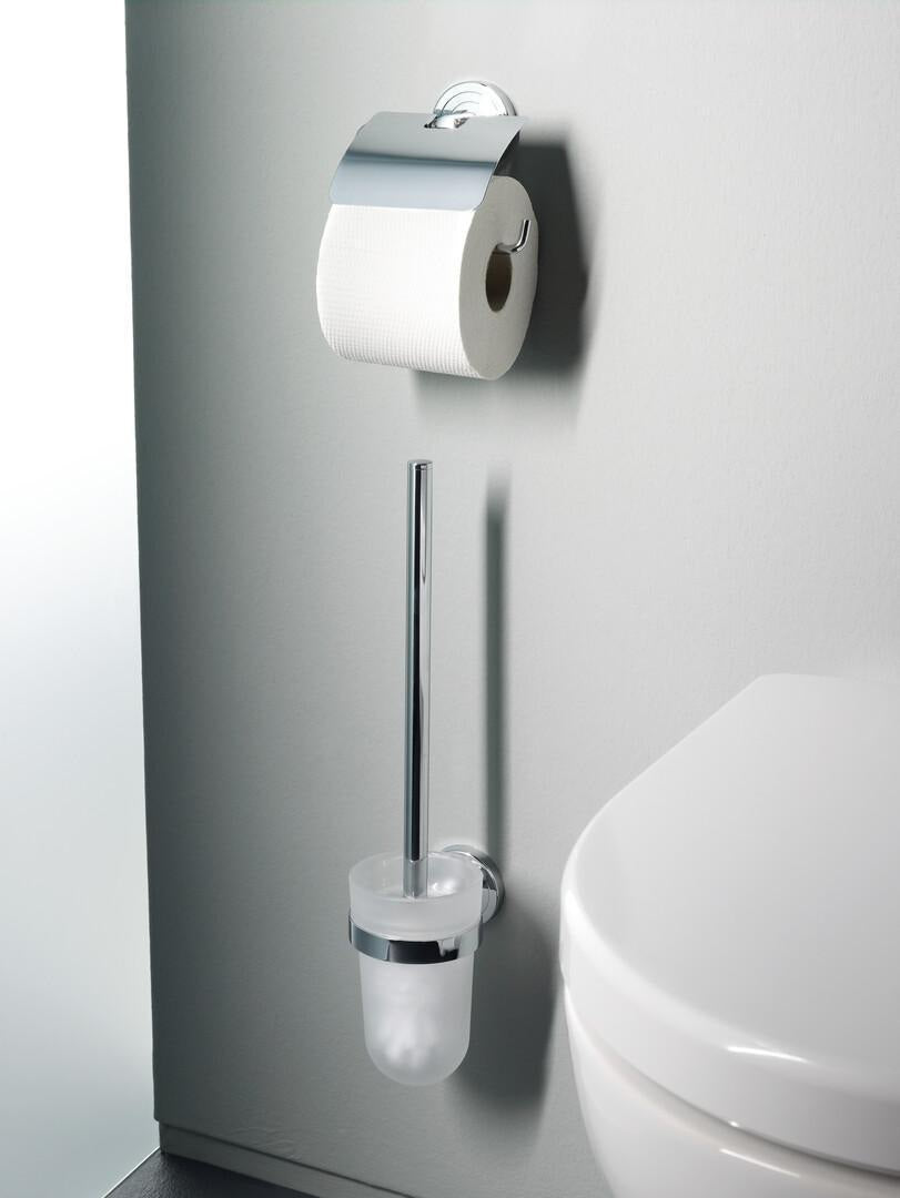 EMCO Papierhalter POLO mit Deckel – Chrom, Wandmontage, verdeckte Befestigung