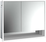 EMCO Lichtspiegelschrank loft 05209 Unterputz, 800 mm, 2 Türen, breite Tür rechts, Aluminium
