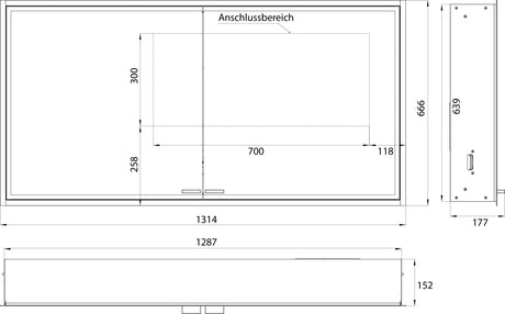 EMCO Lichtspiegelschrank prestige 2 1315 mm Unterputz mit emco light system