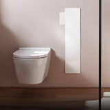EMCO asis pure WC-Modul Unterputz 730 mm, Anschlag rechts, Glasfront – mit WC-Bürste & Reserverollenhalter