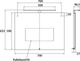 EMCO LED-Lichtspiegel mee mit Sensor-Schalter 790 x 614 mm – Kosmetikspiegel mit Beleuchtung