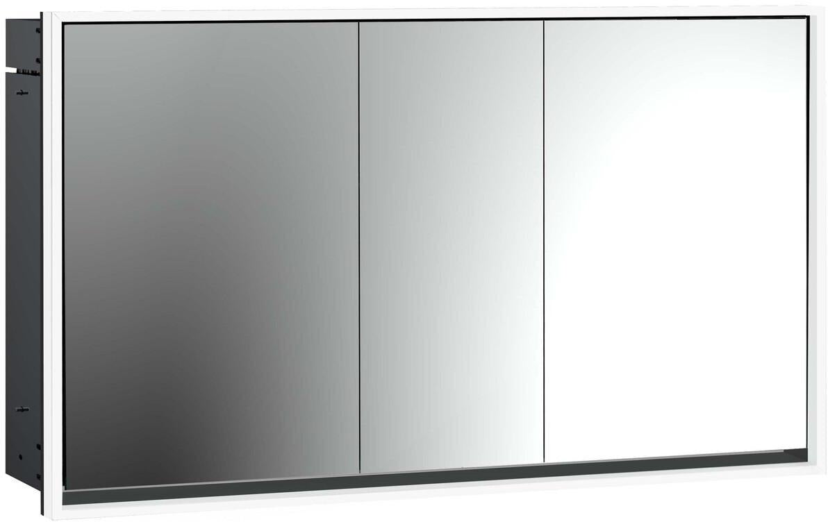 EMCO Lichtspiegelschrank loft 05125 Unterputz, 3-türig, 1400 mm, Aluminium, LED, IP20