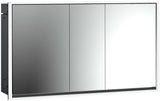 EMCO Lichtspiegelschrank loft 05125 Unterputz, 3-türig, 1400 mm, Aluminium, LED, IP20