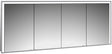 EMCO prime 3 LED-Lichtspiegelschrank 1800 mm, 4-türig, Unterputz, Aluminium