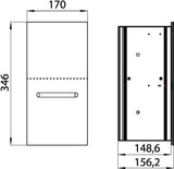 EMCO WC-Papier-Modul asis 2.0 27421 Unterputz, Anschlag rechts, weiß