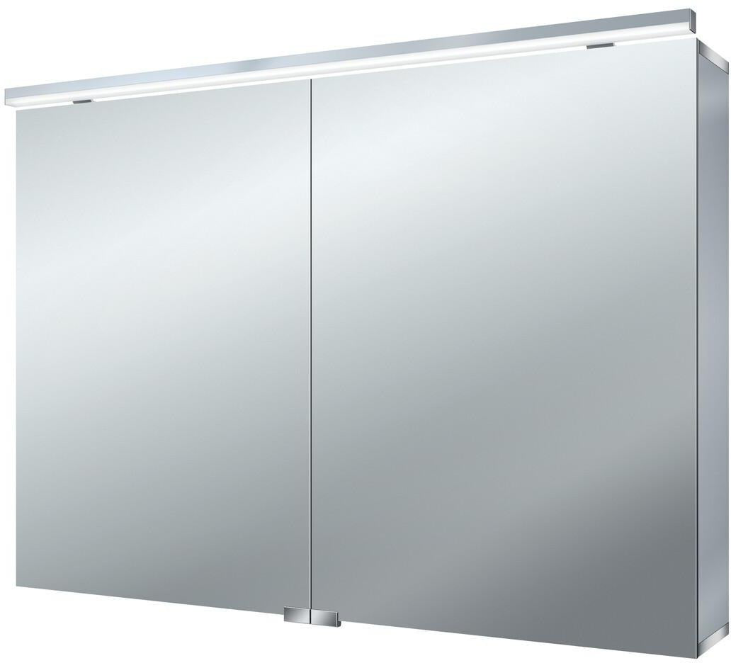 EMCO Lichtspiegelschrank pure 1000 mm, 2 Türen, LED 4000K, Aluminium