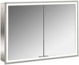 EMCO prime LED-Lichtspiegelschrank 1000 mm, 2 Türen, Unterputz, Aluminium