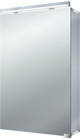 EMCO Lichtspiegelschrank pure 500 mm Aufputz, 1 Tür, LED 4000 K, Aluminium