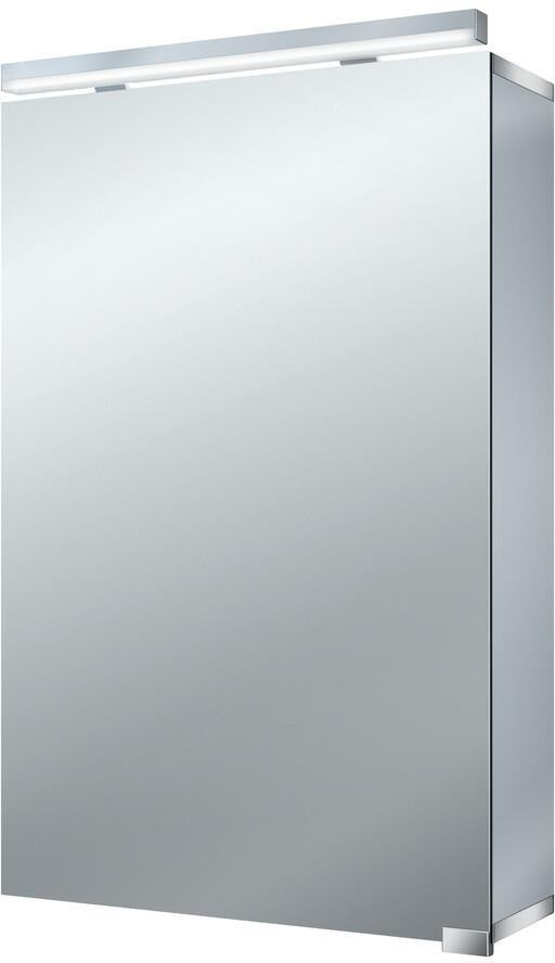 EMCO Lichtspiegelschrank pure 500 mm Aufputz, 1 Tür, LED 4000 K, Aluminium