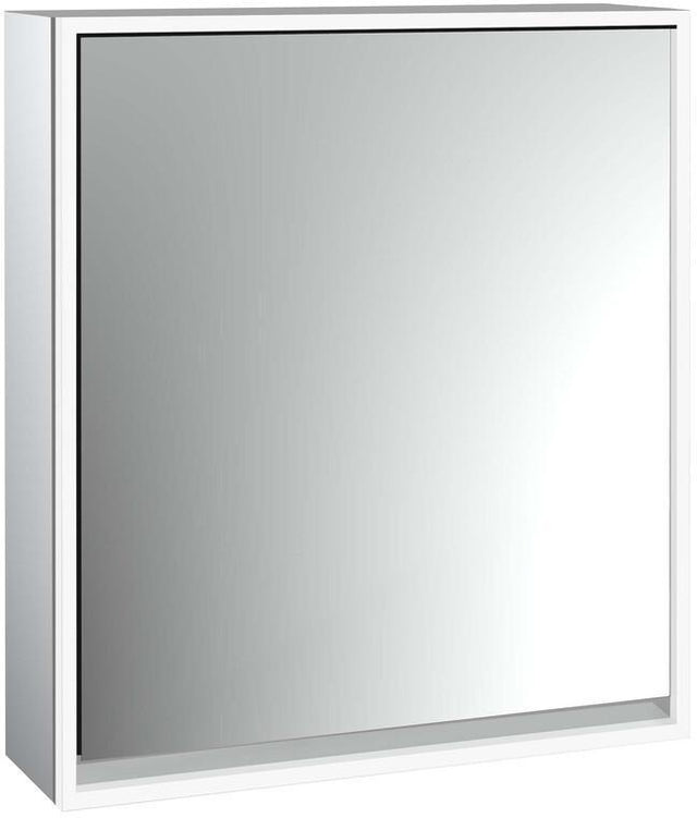 EMCO Lichtspiegelschrank loft 05100 Aufputz, 600 mm, 1-türig, links, Aluminium-Korpus, LED-Beleuchtung