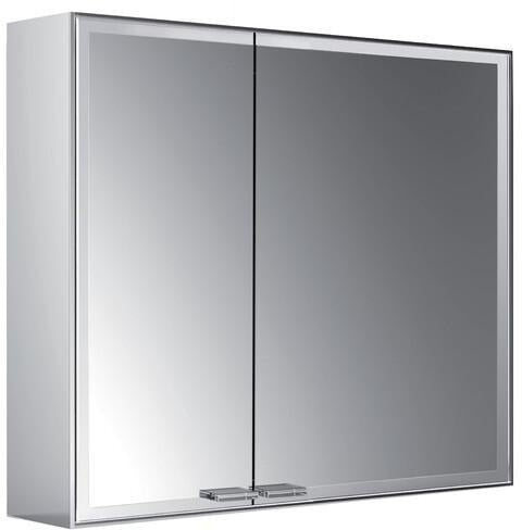 EMCO Lichtspiegelschrank prestige 2 788 mm Aufputz, breite Tür rechts, Aluminium, LED, IP44