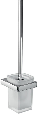EMCO Toilettenbürstengarnitur trend 00100 – Kristallglas satiniert, Wandmontage, verchromt