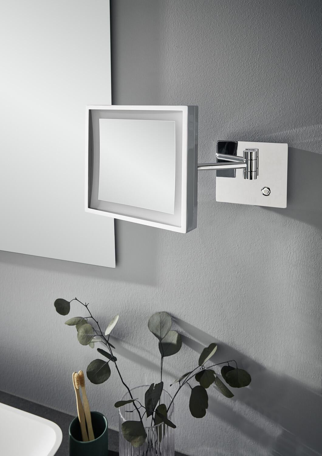 EMCO LED-Kosmetikspiegel pure 3-fach, rund, 200 mm, mit Touchsensor & Farbwechsel