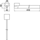 EMCO Handtuchhalter LOFT 1-armig, starr 410 mm – Verchromt, Wandmontage