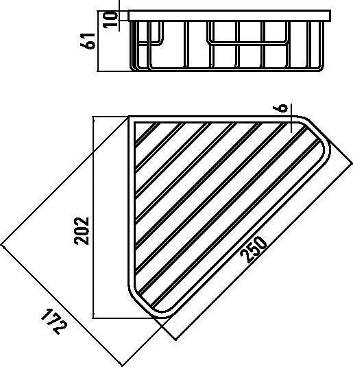 EMCO Eckschwammkorb system2 00109 mit Wandbefestigung, Chrom, Zamak