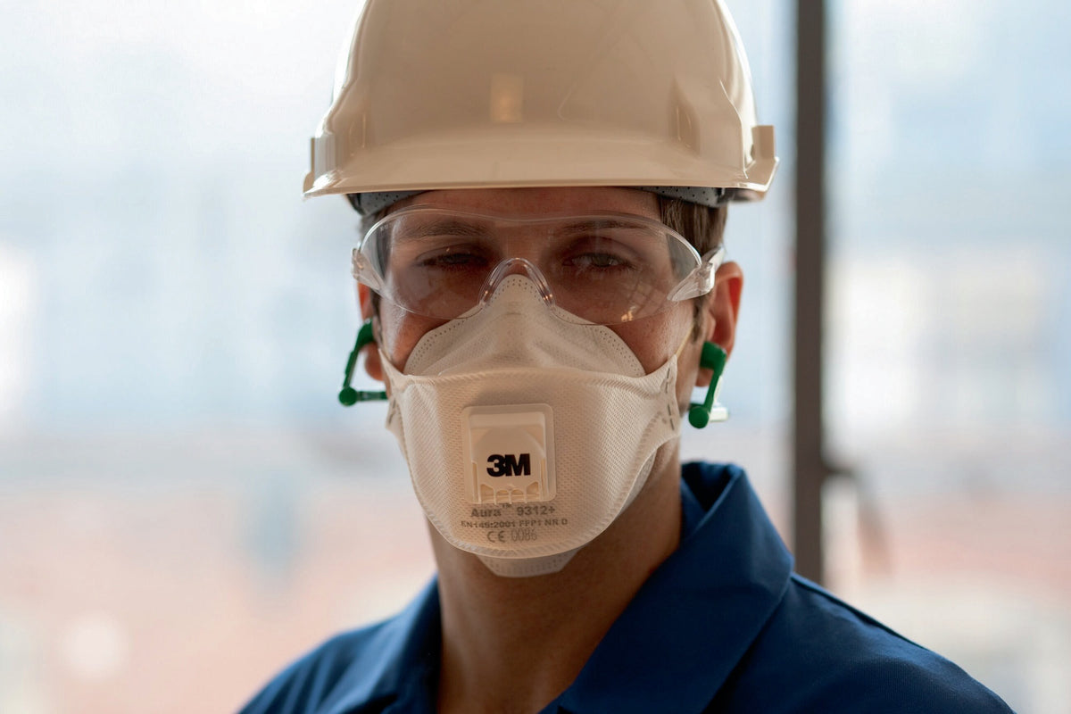3M Atemschutzmaske Aura™ 9312+ FFP1 NR mit Ausatemventil, faltbar – 10 Stück