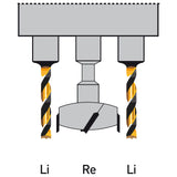 BERNARDO Bohrmaske – Modell Bohrkopf 43 mm, für Fenstergriffe mit Aufnahme für Bohrmaschine