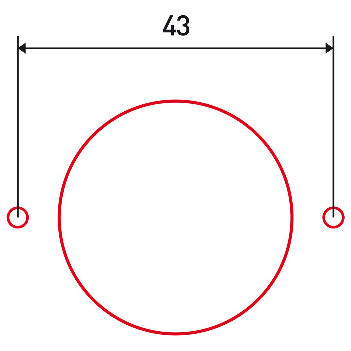 BERNARDO Bohrmaske – Modell Bohrkopf 43 mm, für Fenstergriffe mit Aufnahme für Bohrmaschine