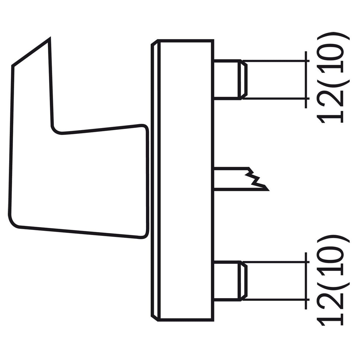 BERNARDO Bohrmaske – Modell Bohrkopf 43 mm, für Fenstergriffe mit Aufnahme für Bohrmaschine