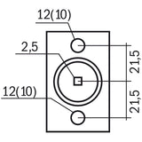 BERNARDO Bohrmaske – Modell Bohrkopf 43 mm, für Fenstergriffe mit Aufnahme für Bohrmaschine