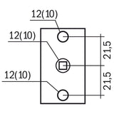 BERNARDO Bohrmaske – Modell Bohrkopf 43 mm für Fenstergriffe mit Aufnahme für Stemmmaschine