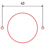 BERNARDO Bohrmaske – Modell Bohrkopf 43 mm für Fenstergriffe mit Aufnahme für Stemmmaschine