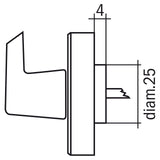 BERNARDO Bohrmaske – Modell Bohrkopf 43 mm für Fenstergriffe mit Aufnahme für Stemmmaschine
