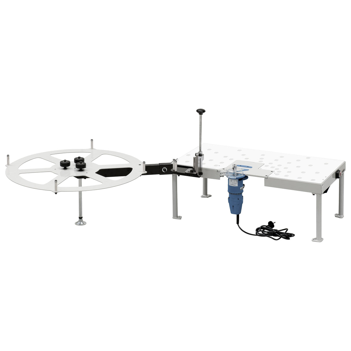 BERNARDO Zubehör Kantenanleimmaschine – Modell Stationärtisch ST 95A mit Auflageteller und Kappgerät